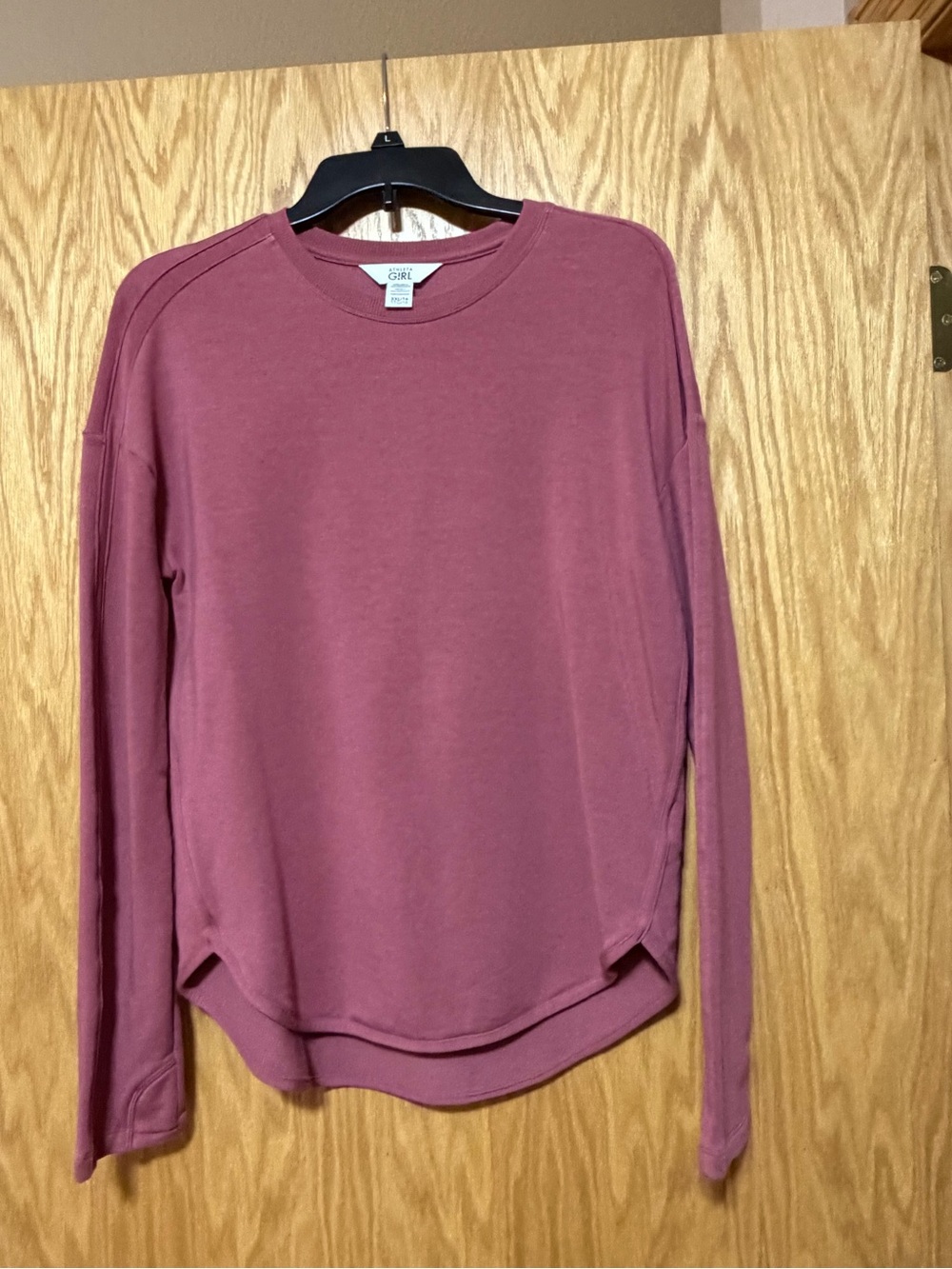 Athleta Dusty Rose Crewneck Long Sleeve Top - Girl